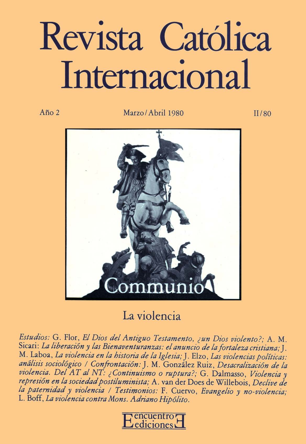 Capa Revista Communio - Sociedade, Ética