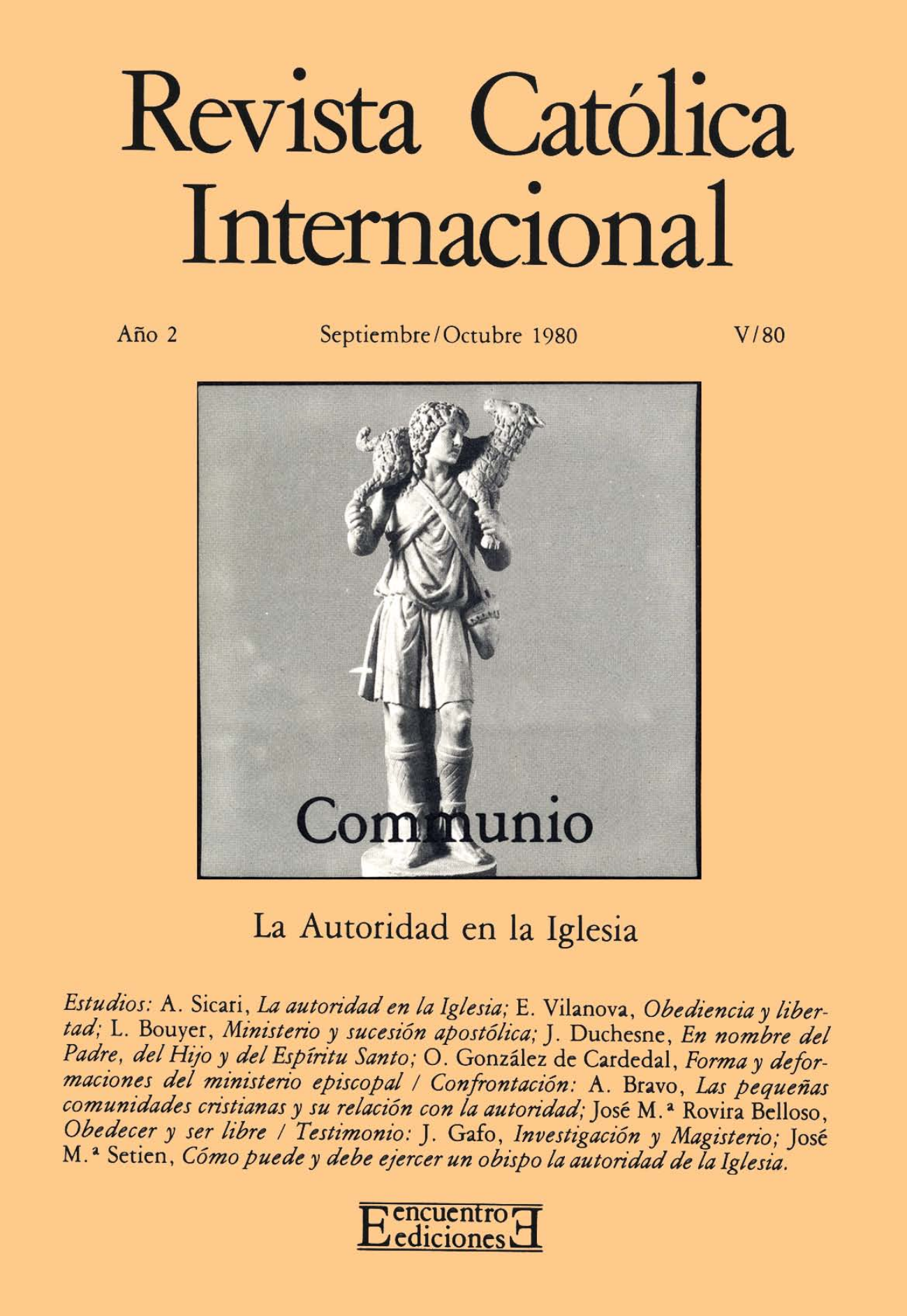 Capa Revista Communio - Eclesiologia