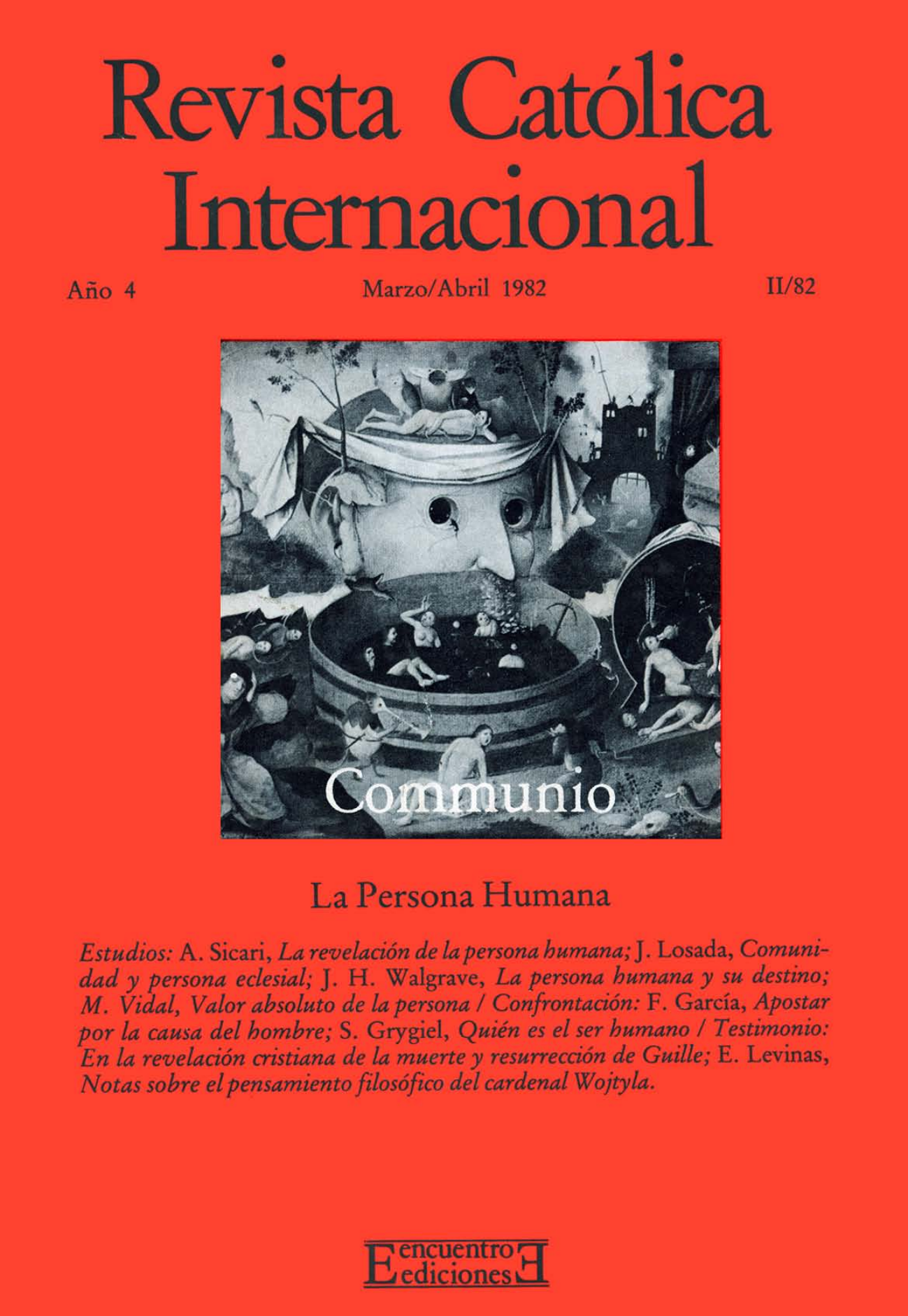 Capa Revista Communio - Filosofia, Ética