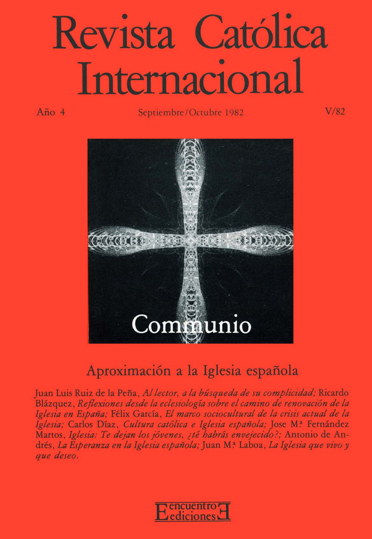 Capa Revista Communio - Eclesiologia, Sociedade