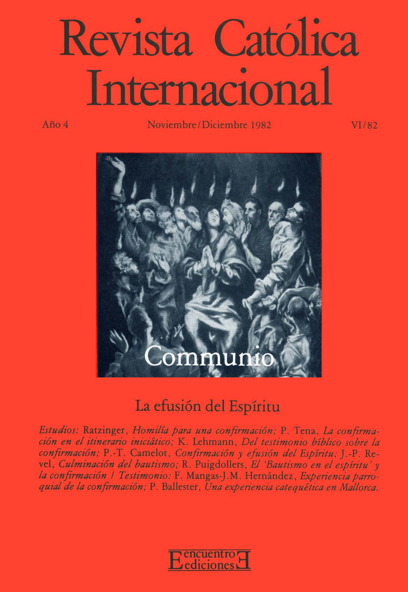 Capa Revista Communio - Eclesiologia