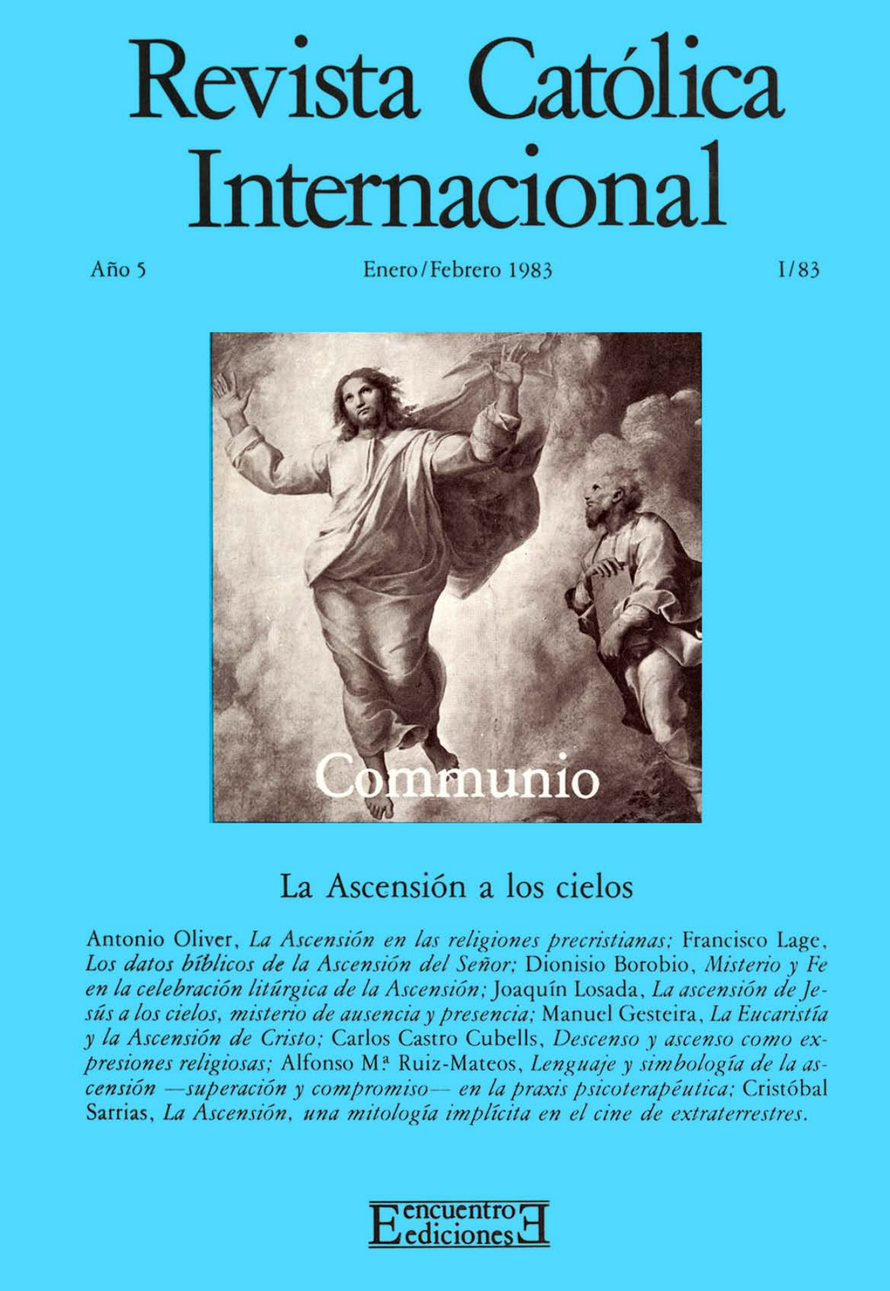 Capa Revista Communio - Teologia