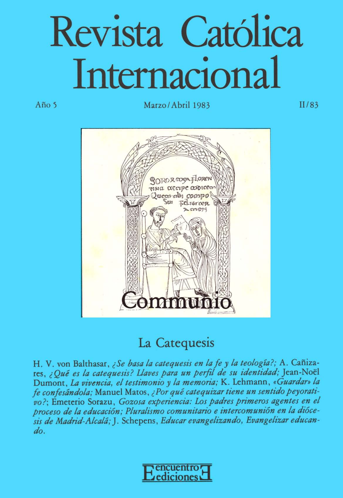 Capa Revista Communio - Evangelização
