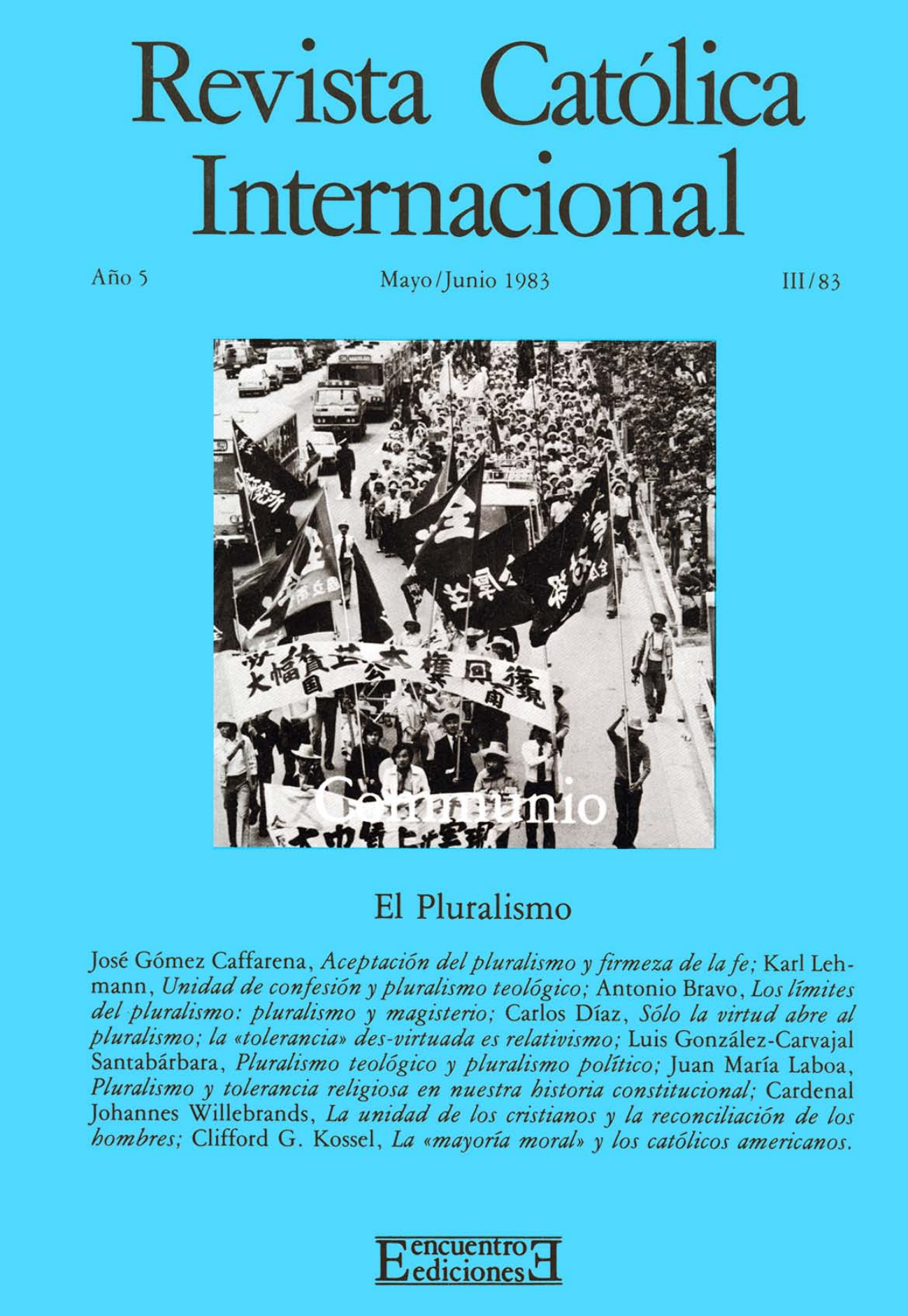 Capa Revista Communio - Filosofia, Sociedade