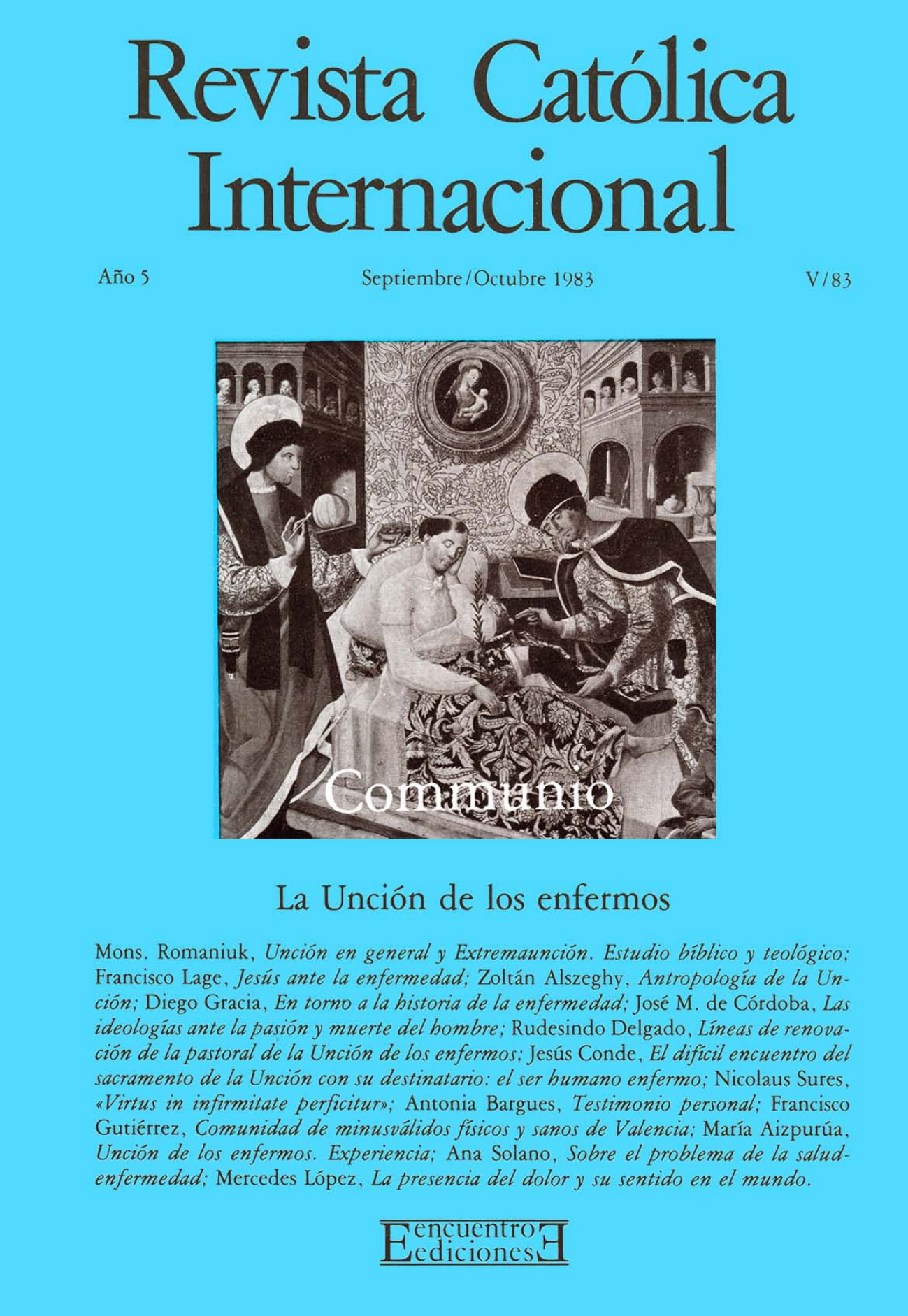 Capa Revista Communio - Eclesiologia, Ética