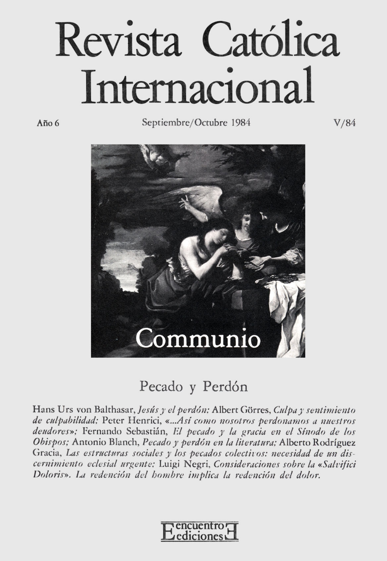 Capa Revista Communio - Teologia, Ética