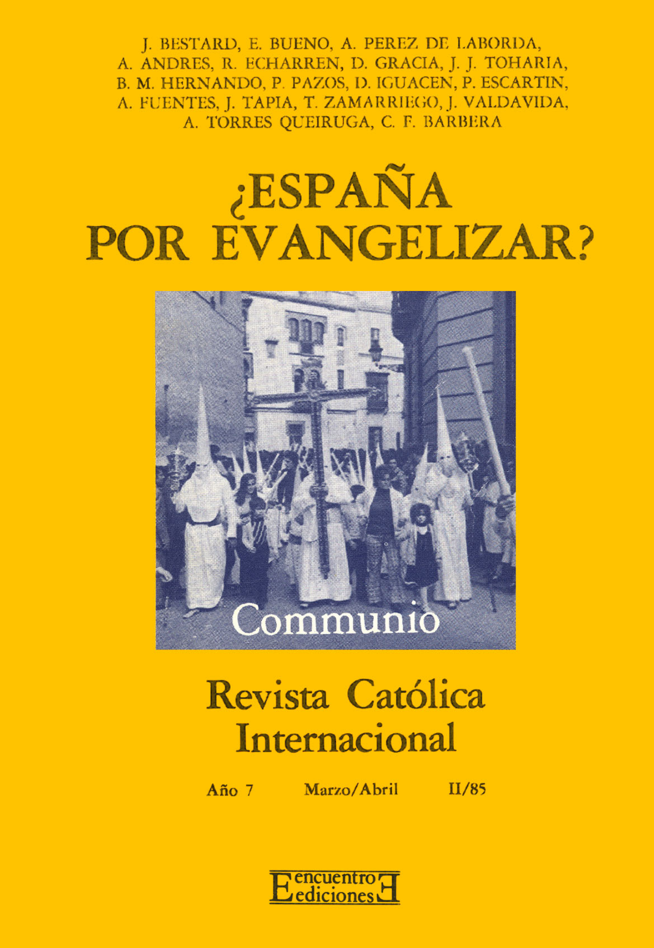 Capa Revista Communio - Evangelização