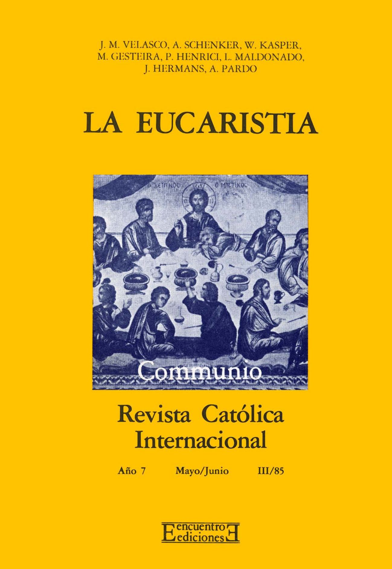 Capa Revista Communio - Eclesiologia