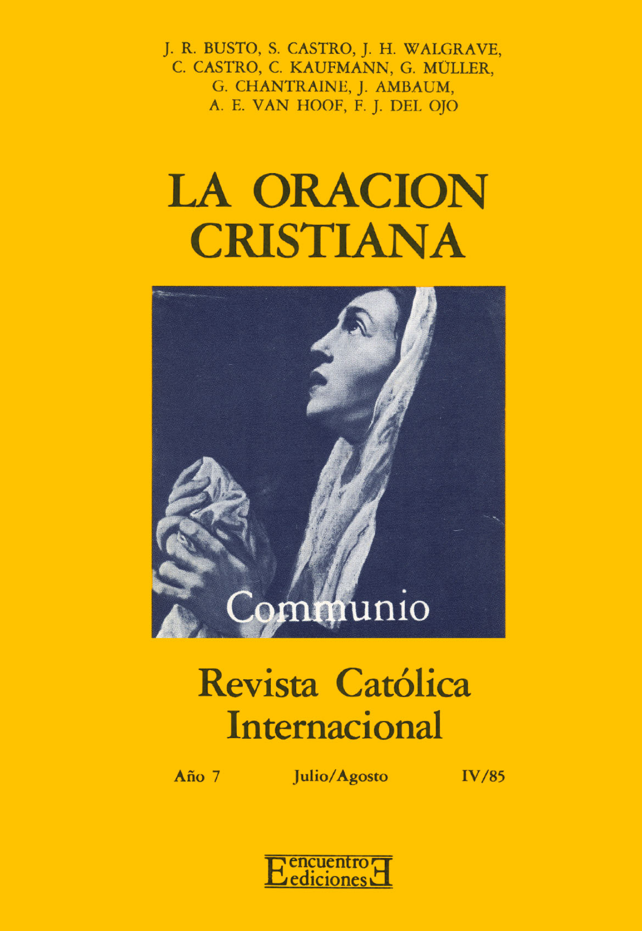 Capa Revista Communio - Espiritualidade