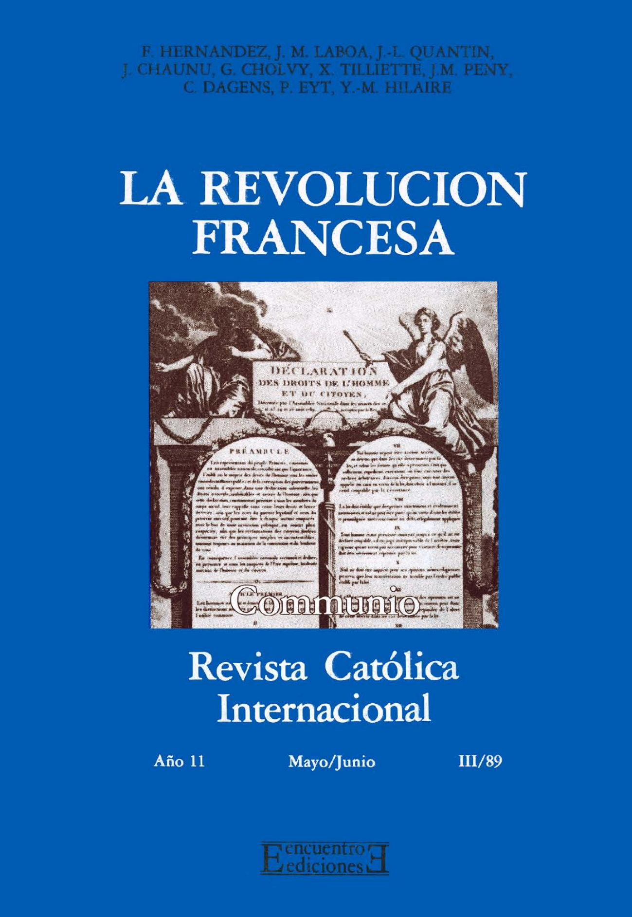 Capa Revista Communio - História