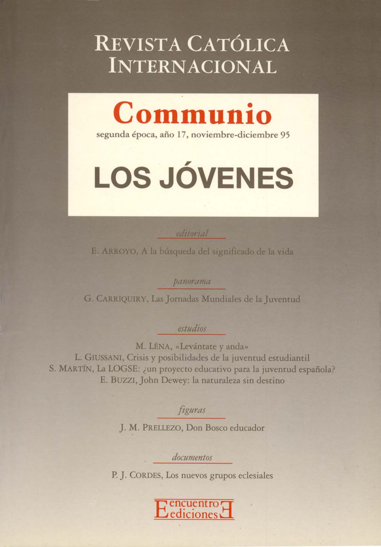 Capa Revista Communio - Sociedade