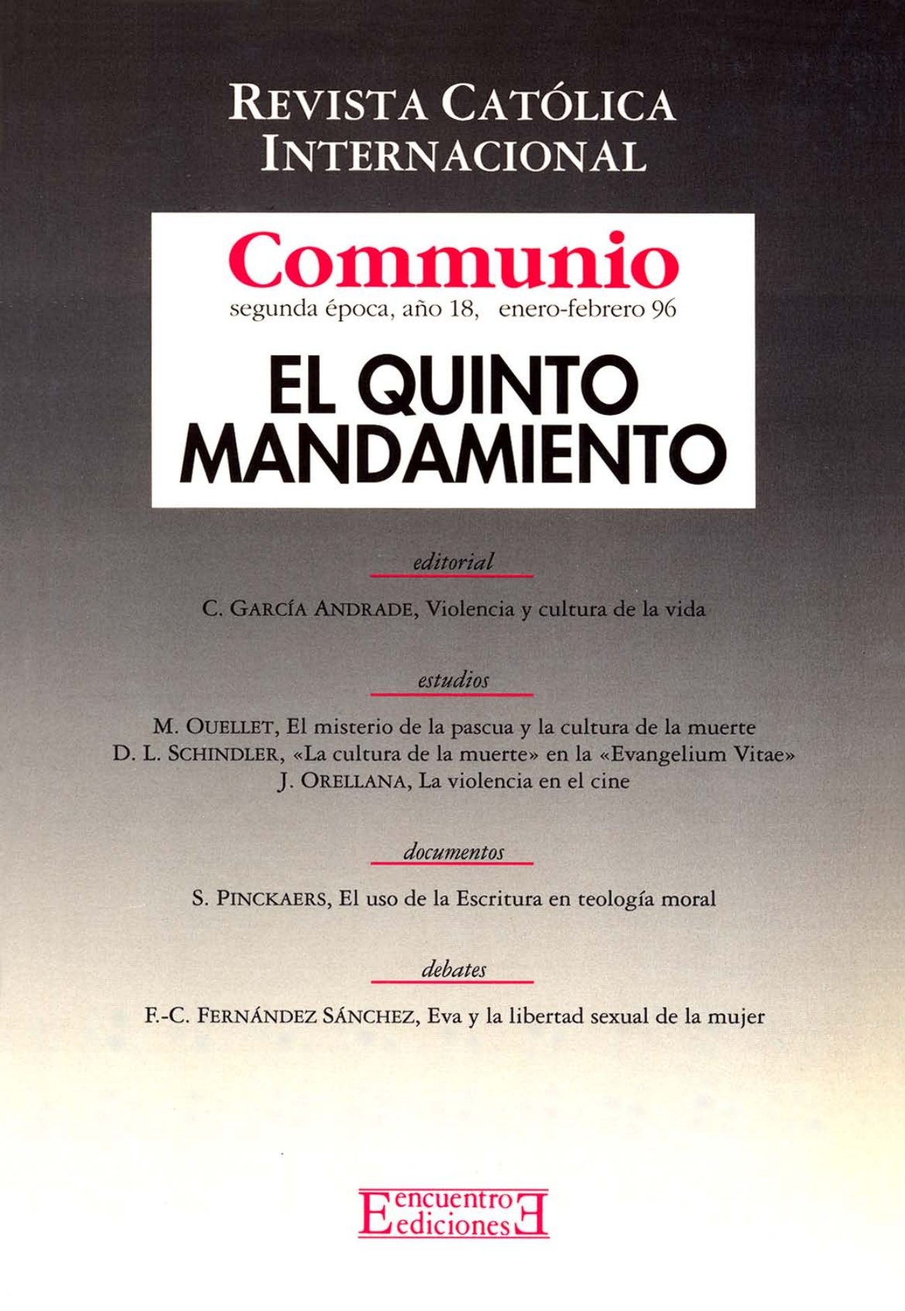 Capa Revista Communio - Ética