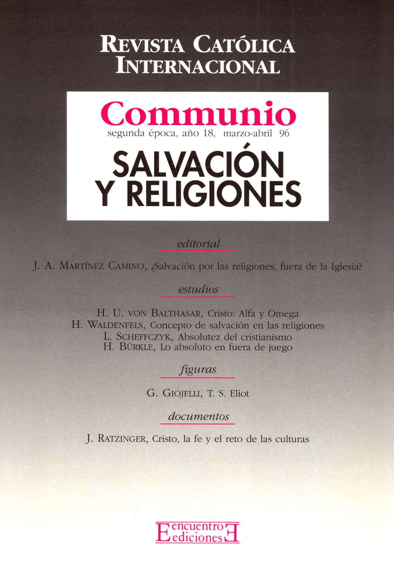 Capa Revista Communio - Teologia, Diálogo