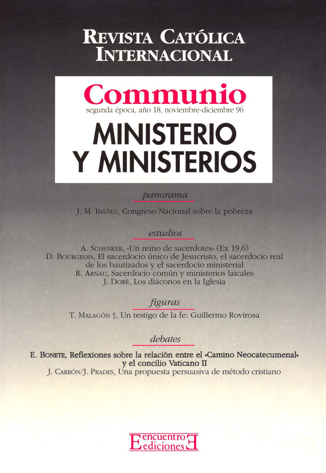 Capa Revista Communio - Eclesiologia