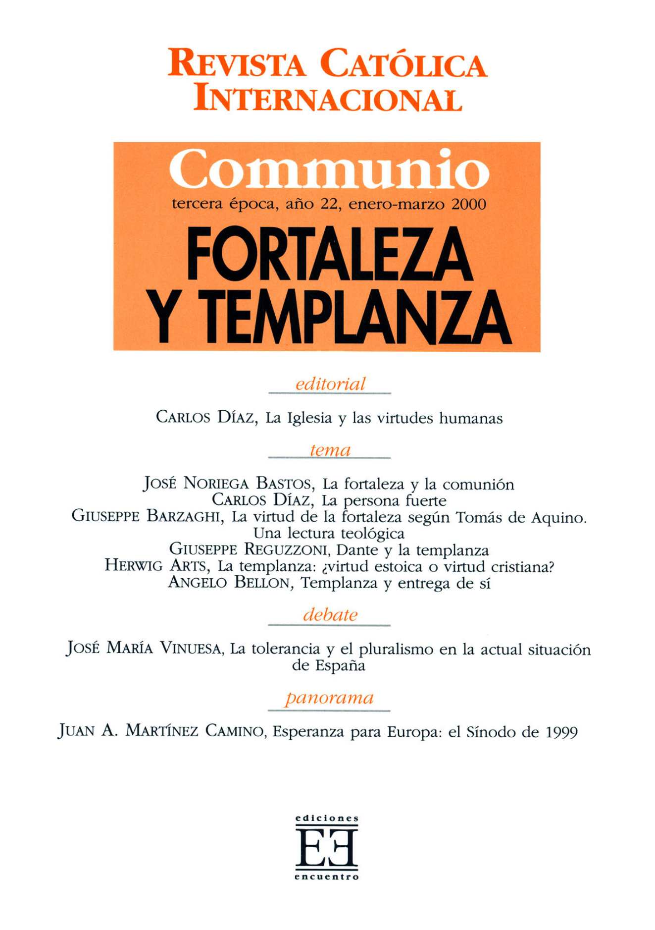 Capa Revista Communio - Espiritualidade, Filosofia