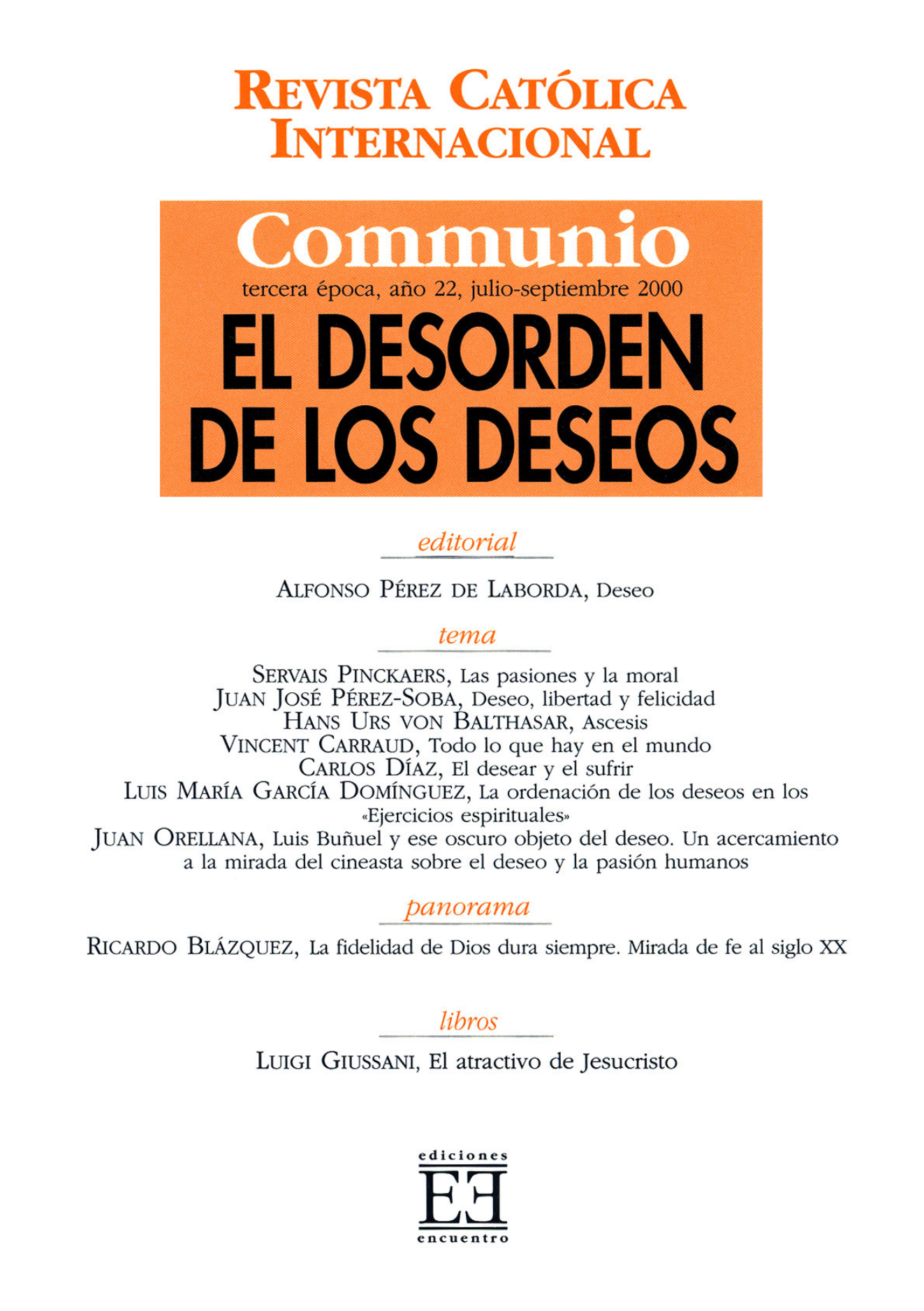 Capa Revista Communio - Filosofia, Ética