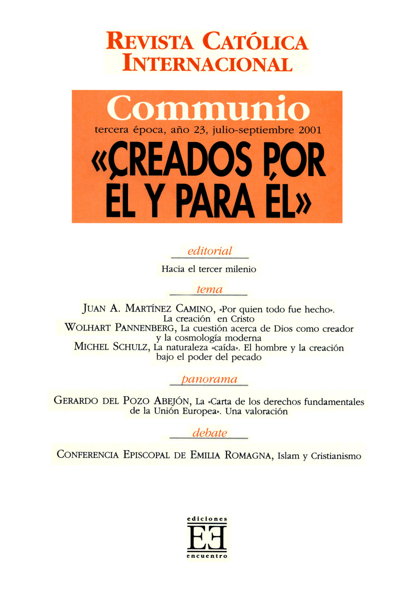 Capa Revista Communio - Teologia, Diálogo