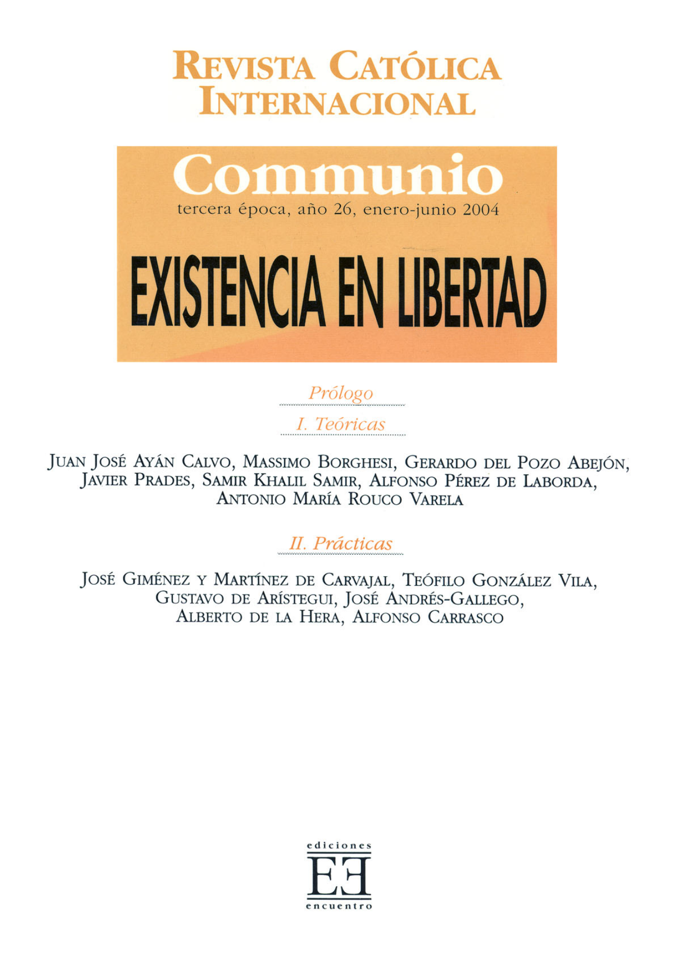 Capa Revista Communio - Sociedade, Ética