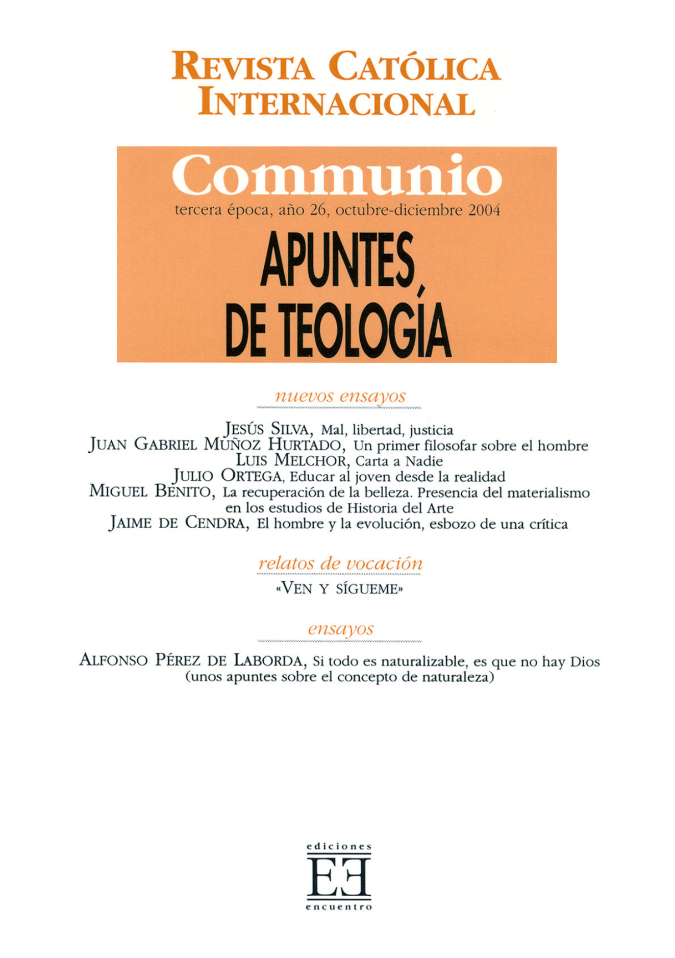 Capa Revista Communio - Filosofia